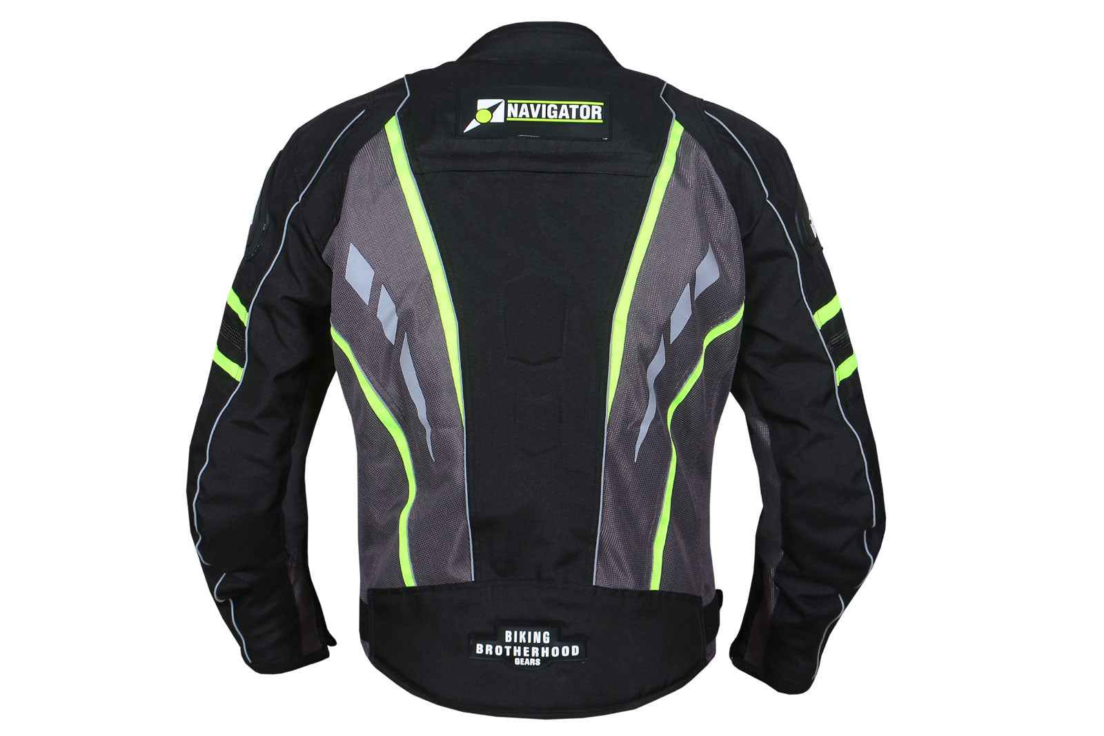 Navigator Riding Jacket Neon Green(Fluorescent) - Biking Brotherhood - Image 3