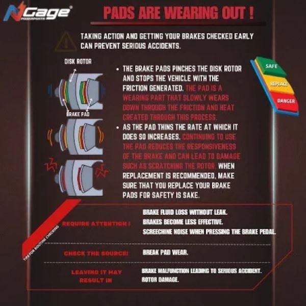 NGage Sintered Brake Pad (Front) For Yamaha R15 V2/V3 – HBS 150 - Image 3