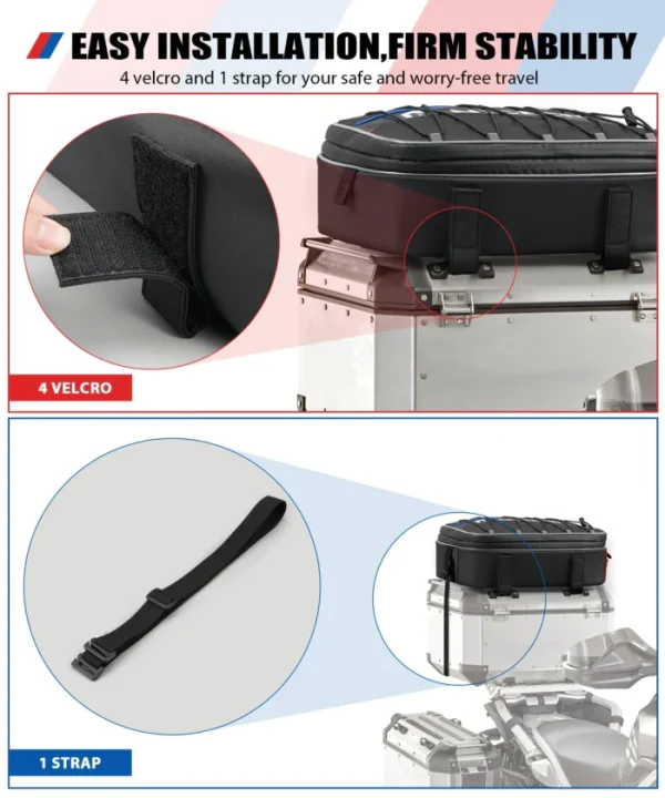 NiceCNC – 2PCS Motorcycle Rear Side Box Pannier Lid Top Luggage Bags for BMW - Image 8