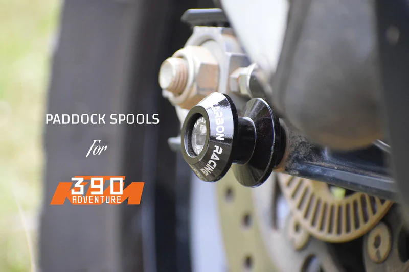 Paddock Stand Spools (Aluminium) For KTM 390 Adventure - Carbon Racing