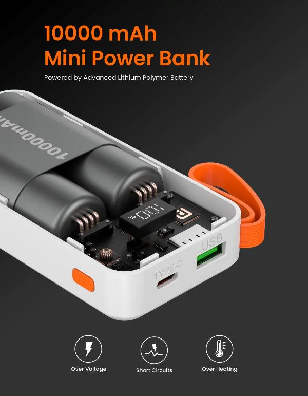 Portronics-Ampbox 10K Power Bank-White (POR 1990) - Image 3