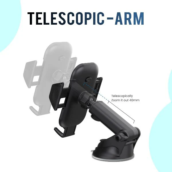 Portronics-Clamp M2 Mobile Holder-Black (POR 1609) - Image 9