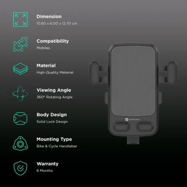 Portronics Mobike II Mobile Holder (POR 1306) - Image 3
