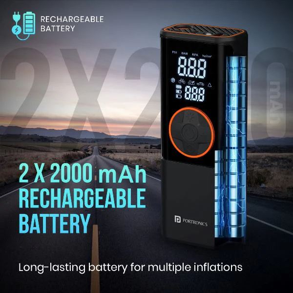 Portronics Vayu 4.0 Tyre Inflator - Image 3