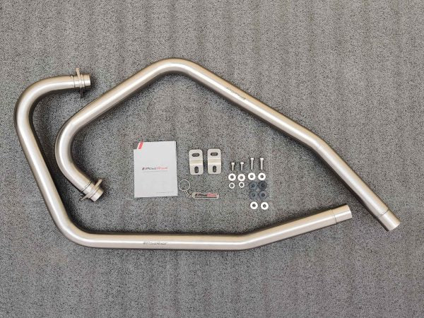 Powerage Performance Headers for RE 650 Twins Brushed Steel Finish