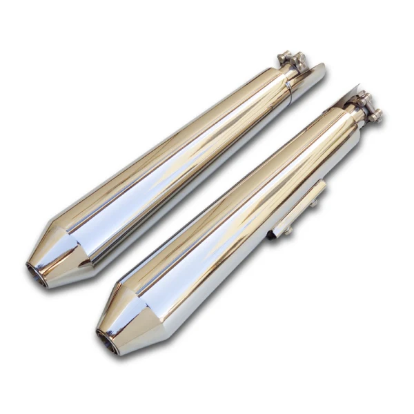 Powerage Slip-Ons Exhaust for RE 650 Twins Polish Finish - Image 2