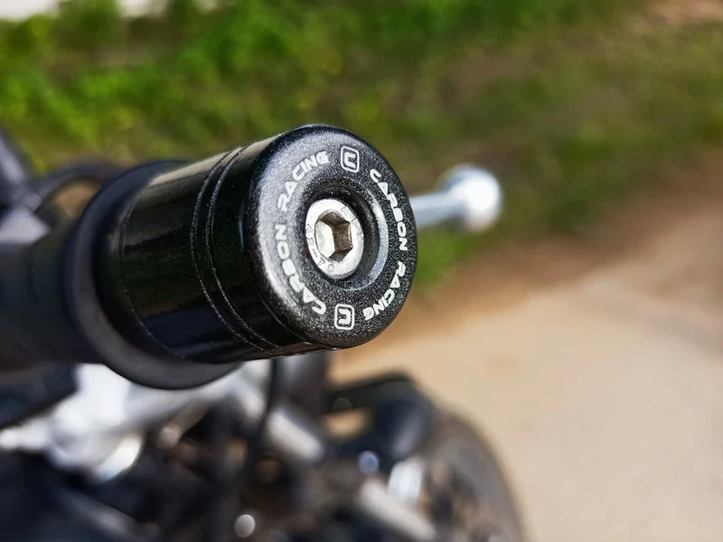 Premium CNC Machined Aluminium Bar Ends for Honda CB 350 Highness and CB 350 RS  (2024) Black Color- Carbon Racing - Image 3