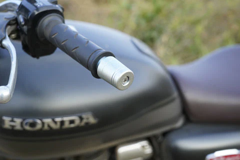 Carbon Racing Aluminum Bar End Slider for Honda CB 350 Highness and CB 350 RS (2024) - Mirror Polish