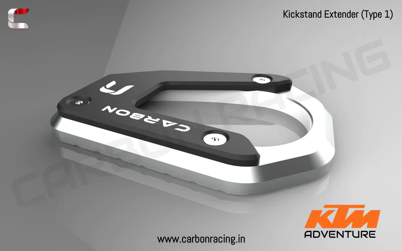 Premium Kickstand Extender for KTM 390 Adventure - Carbon Racing - Image 2