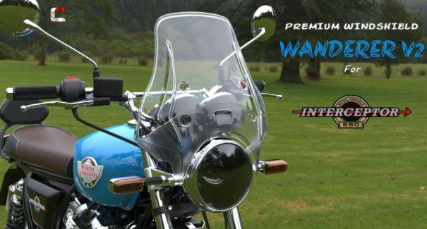 Premium Windshield for Royal Enfield Interceptor 650 - Clear V2 (Version 2)
