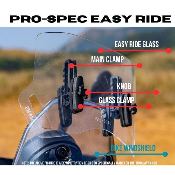 Pro-Spec Easy Ride Windshield Extender Clip-on for Honda CBR 650F-ER800 - Image 2