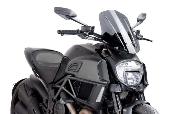 PUIG Windscreen for Ducati Diavel 1200 Touring (2012-17) - Dark Smoke