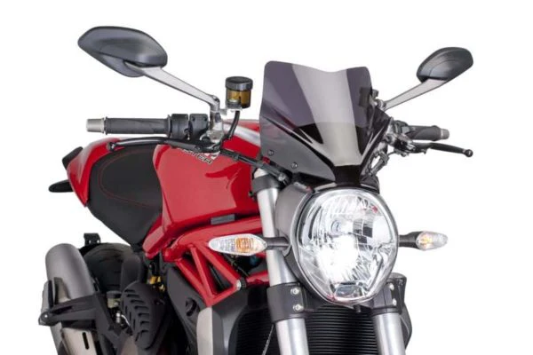 PUIG Windscreen for Ducati Monster 821 (2015-18) - Dark Smoke
