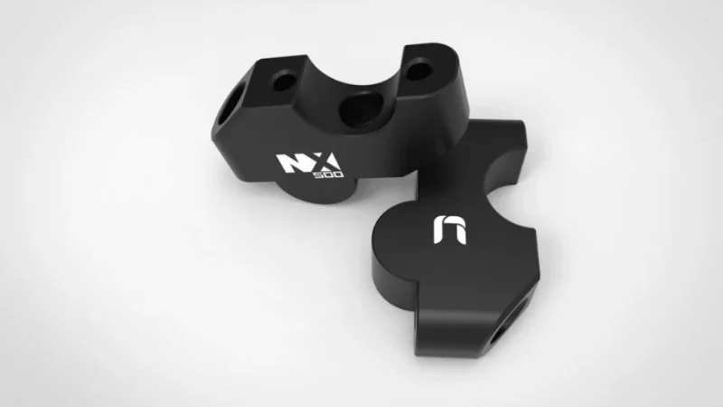 Pull-Back Handlebar Risers for Honda NX 500 - Carbon Racing - Image 2