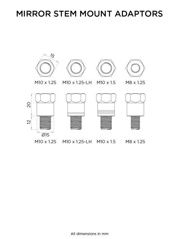 Quadlock® Quad Lock Mirror Stem Mount Adapter Kit-QLP-MSA - Image 3