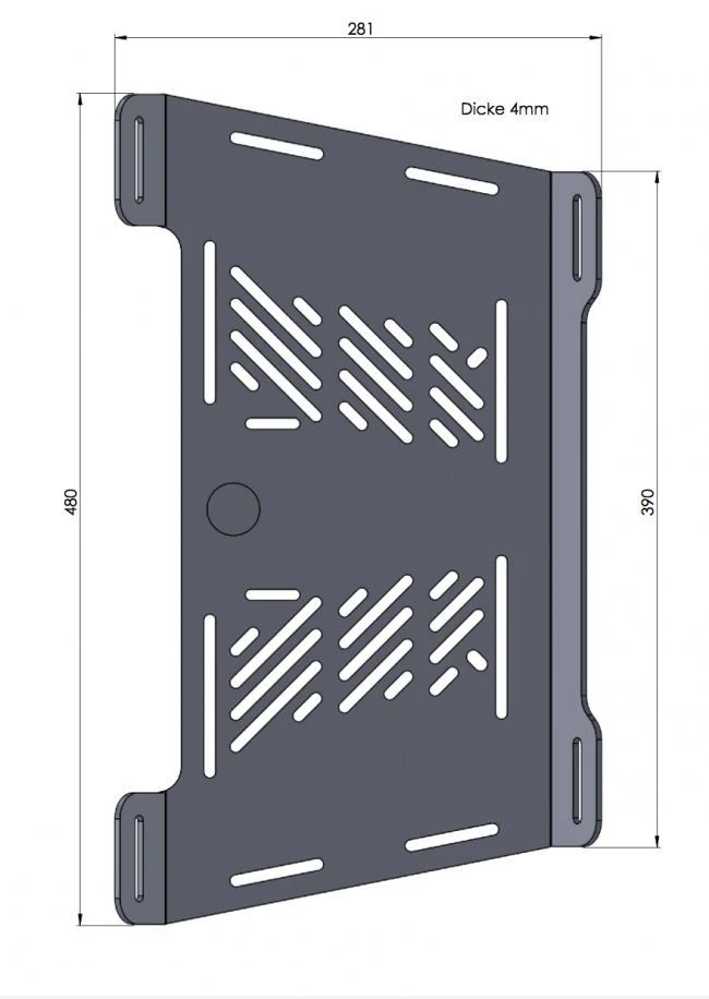 Rack Enlargement Plate BMW F800GS - Hepco Becker - 800667 00 01 - Image 3