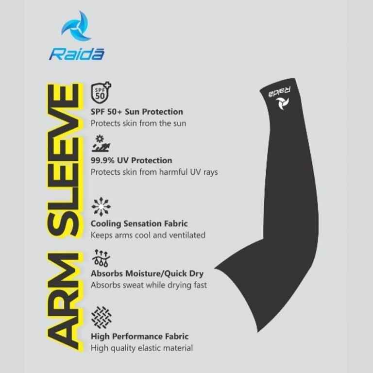 Raida Compression Arm Sleeves - Black - Image 3