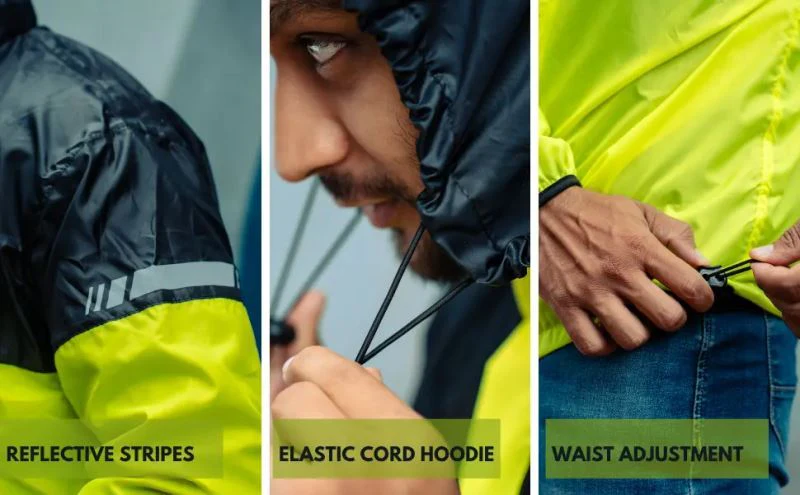 Raida Drymax 10K Rain Jacket | Hiviz-Black - Image 6