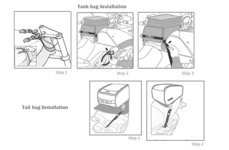 Raida GPS-Series Tank/Tail Bag Straps - Image 2