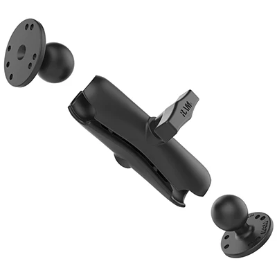RAM C SIZE 38MM (1.5") BALL MOUNT WITH 50.8MM 2/2.5" PLATE (AMPS HOLE) - Ram Mounts - Image 2