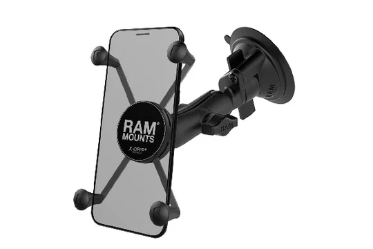 RAM SET - SUCTION CUP X GRIP PHONE CRADLE (ABOVE 127MM (5")) - Ram Mounts