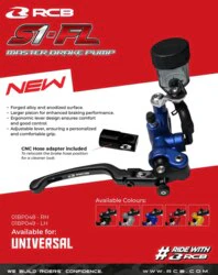 RCB S1-FL Master Brake Pump 14MM RH 01BP048 - Silver - Image 2