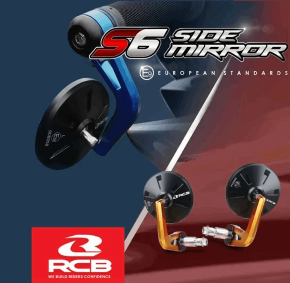 RCB S6 Alloy Side Mirror BAR-END 01MR007 ( BLUE ) - Image 3