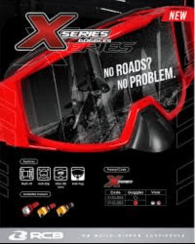 RCB X Series Goggles 01GL002 - Black Full Revo - Image 2
