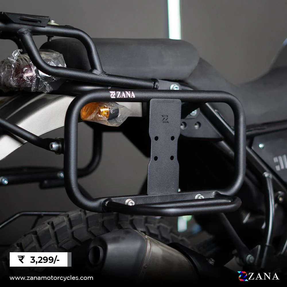 RE Himalayan(2016-22) Saddle Stays with Exhaust Sheild with Jerry Can Mounting Texture Matt Black by ZANA – ZI-8133 - Image 4