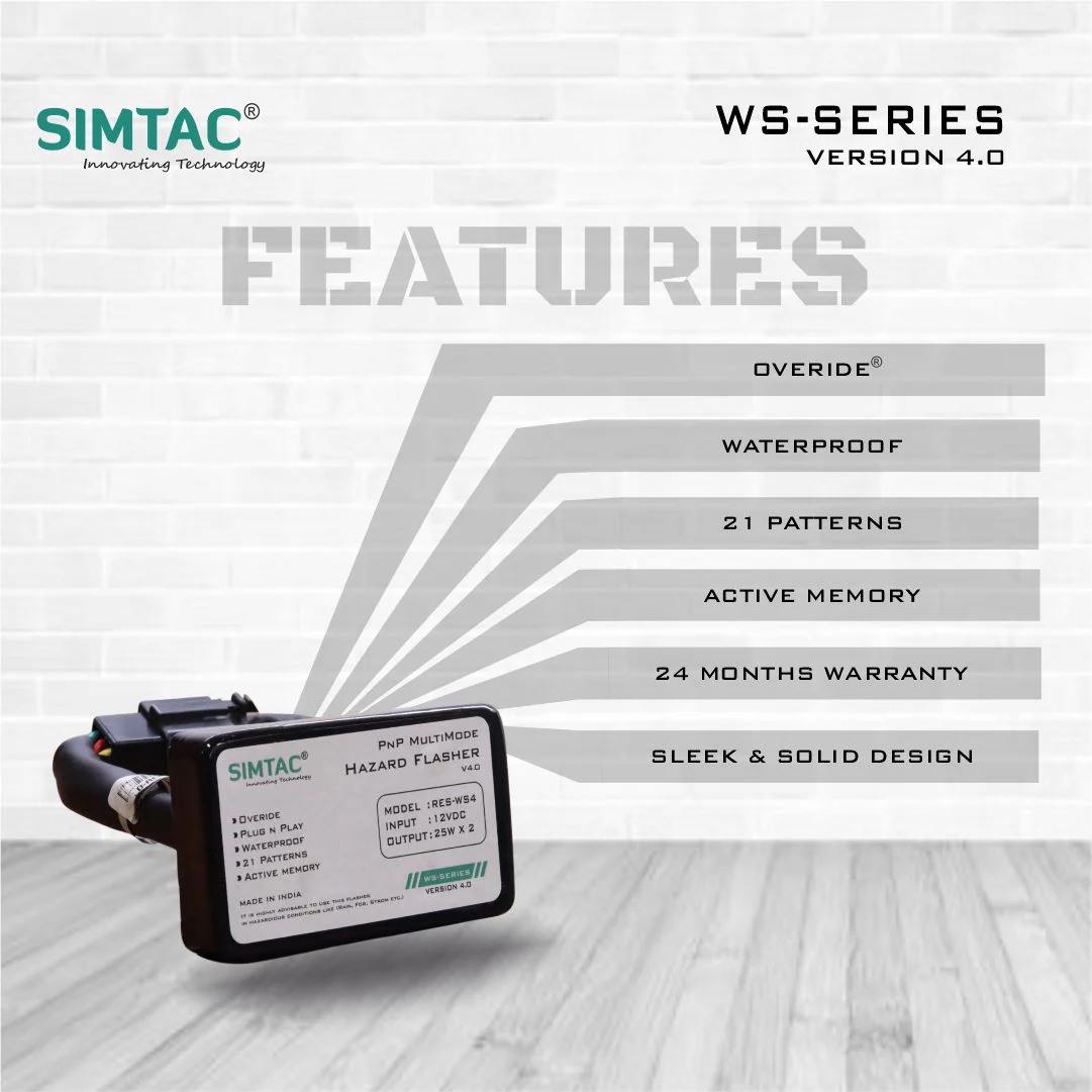 RE | Standard(All Models above 2010)+BS6 | Compatible | Simtac | PNP Hazard Flasher/Adapter/Module | RES-WS4 - Image 3
