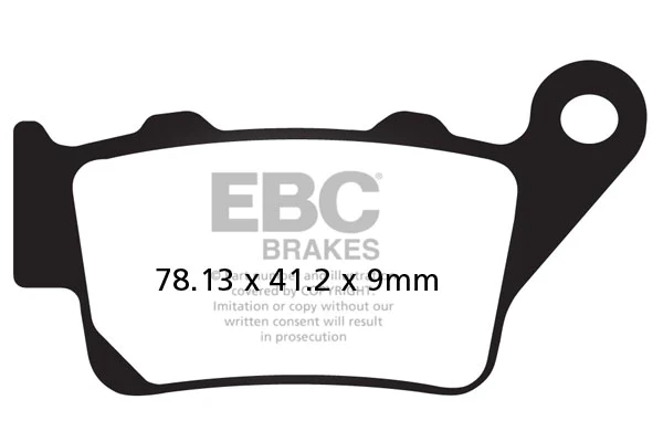 EBC Brake Pads for Royal Enfield Interceptor (2018 Onward) Fully Sintered - Rear FA213HH - Image 2