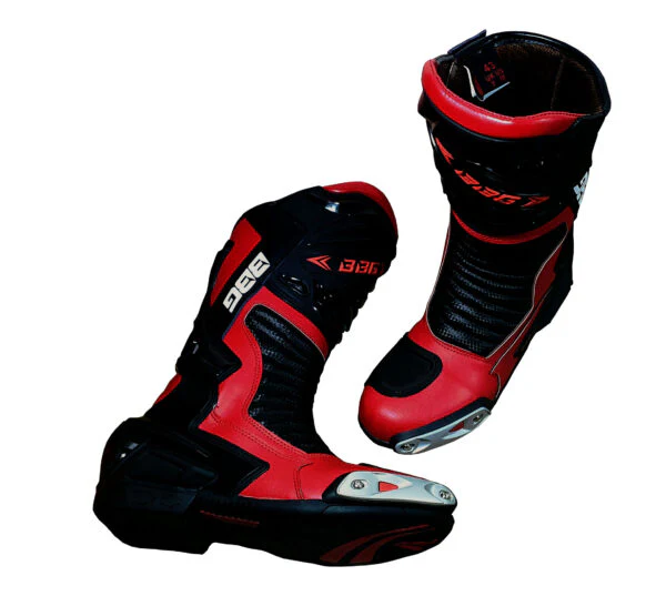 Red Racing Calf Boots - Biking Brotherhood - Image 3