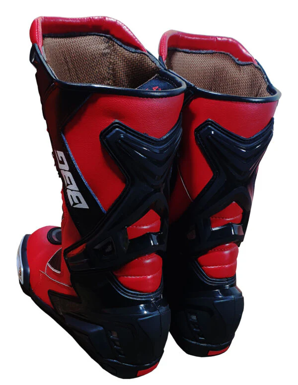 Red Racing Calf Boots - Biking Brotherhood - Image 4
