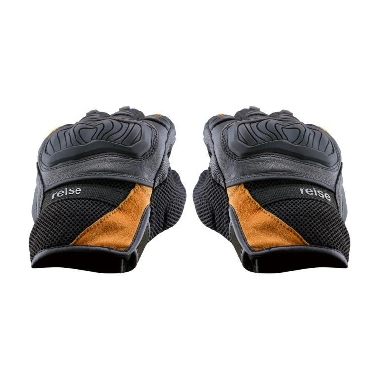 Reise Moto Austra Riding Gloves - Orange - Image 3