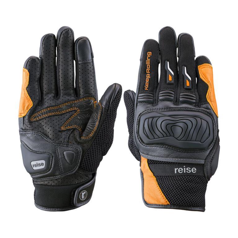 Reise Moto Austra Riding Gloves - Orange - Image 7