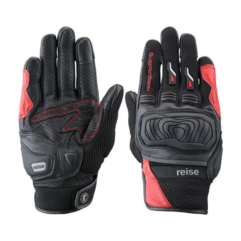 Reise Moto Austra Riding Gloves - Red - Image 7