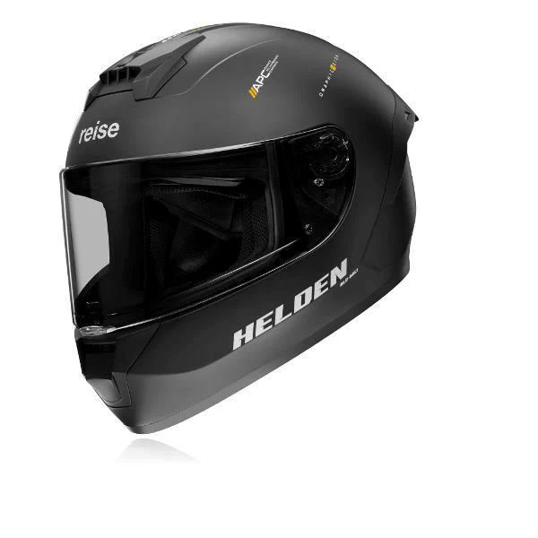Reise Moto Helden Helmet - Solid Black Matte