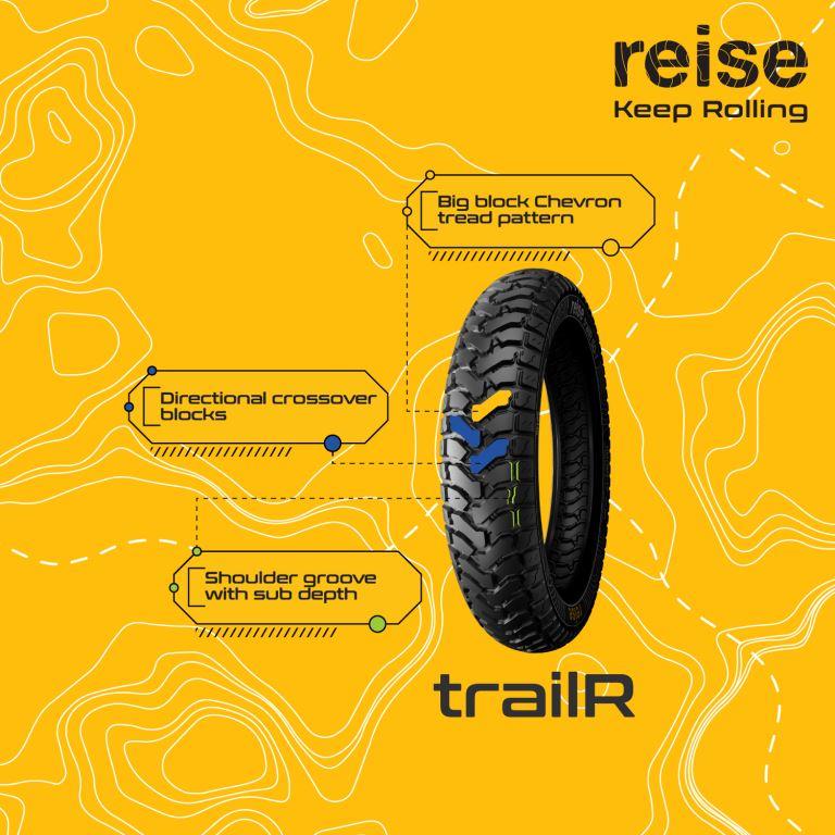 Reise Moto trailR 90/90-19 52P Front Tubeless Tyre - 3601160512 - Image 6