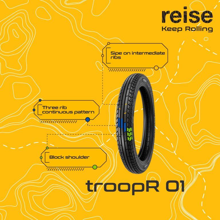 Reise Moto troopR 01 3.25-19 54P Front Tube Tyre - 3601240211 - Image 3