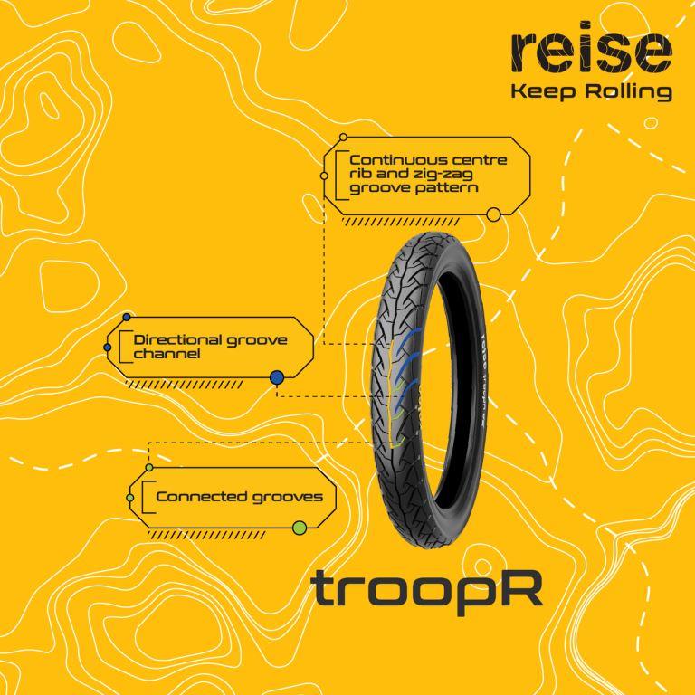 Reise Moto troopR 03 2.75-18 48P Rear Tubeless Tyre - 3601120822 - Image 5