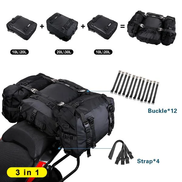 Rhinowalk 20L Motorcycle Saddle Bag Motopack Tail Bag for Outdoor Touring (MT21620) - Image 10