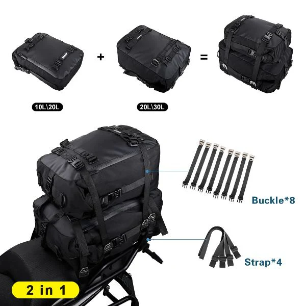Rhinowalk 20L Motorcycle Saddle Bag Motopack Tail Bag for Outdoor Touring (MT21620) - Image 9
