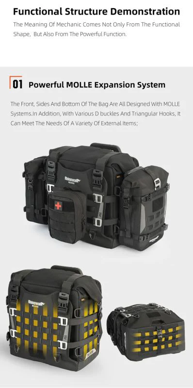 Rhinowalk 35L Motorcycle Quick Release Side Pannier Bag - MJX2004 - Image 5