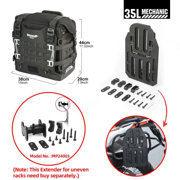 Rhinowalk 35L Motorcycle Quick Release Side Pannier Bag - MJX2004 - Image 6