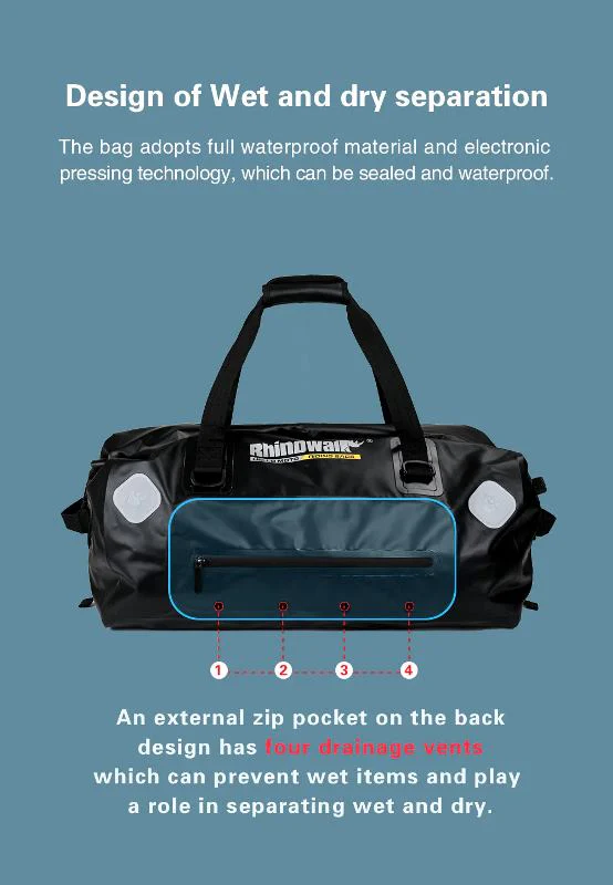 Rhinowalk 65L Motorcycle Waterproof Bag Large Capacity Motorcycle Dry Duffel Bag (MT20650) - Image 13