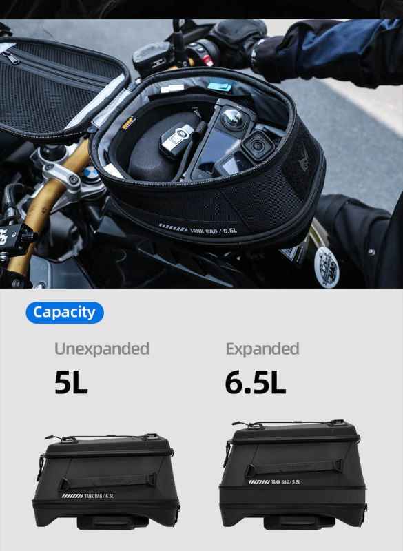 Rhinowalk Mechanic Series x 5.6L Magnetic Tank Bag Brown (MJX2011BN) - Image 3