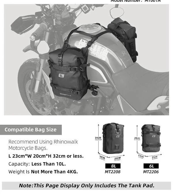 Rhinowalk Tank Base Mounting for Tank Bag (MTR001B) - Image 10