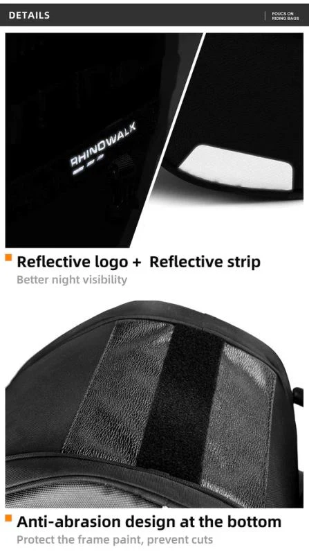 Rhinowalk Tunnel bag for scooter 15 ltr Underbone Motorcycle Bike Seat Pack with Molly System (MTR5001) - Image 16