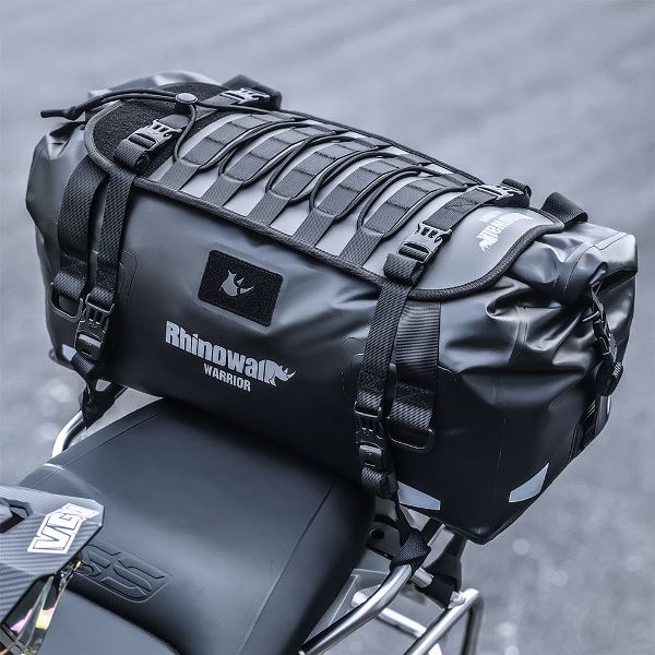 Rhinowalk Waterproof Motorcycle Roll-Top Duffel Gear Bag 40L Heavy Duty Dry Pack Tail Rear Luggage Magnetic Opening - Image 3