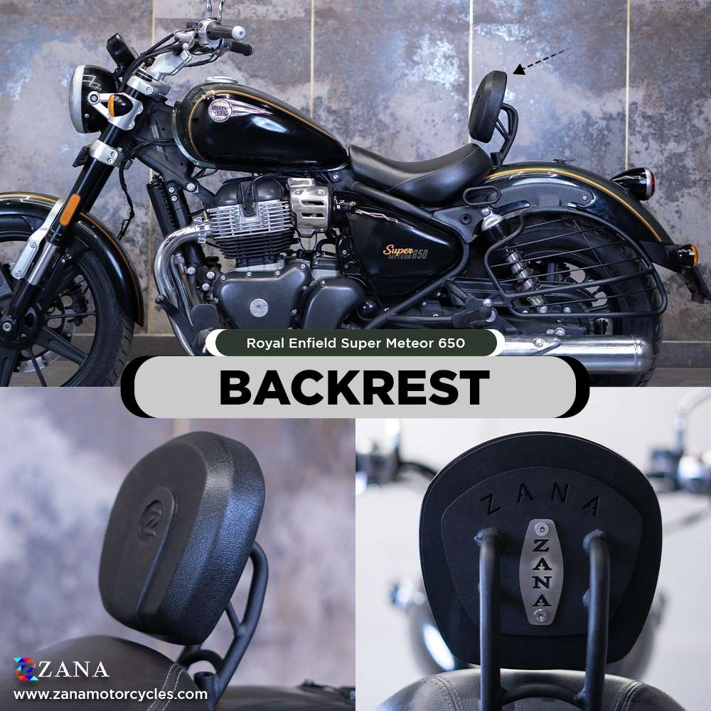 ZANA Rider Backrest Compatible with luggage rack for Super meteor 650 ZI-8296